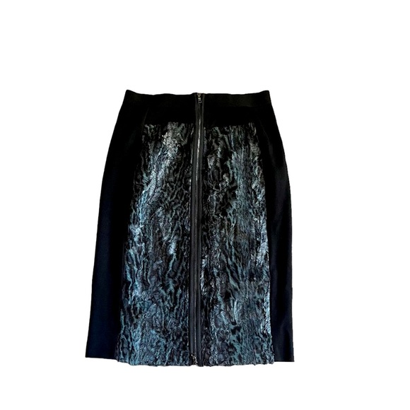 BCBG MaxAzria | Ines Coated Faux Fur Skirt | Pencil Skirt | Size S | NWOT - Picture 3 of 4